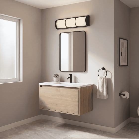 Savoy House Harper 16" W Vanity Light 8-4204-16-BK in Matte Black