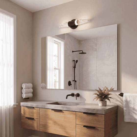 Savoy House Beaumont 1-Light 18" W Vanity Light 8-5204-18-335 in Black Lustre