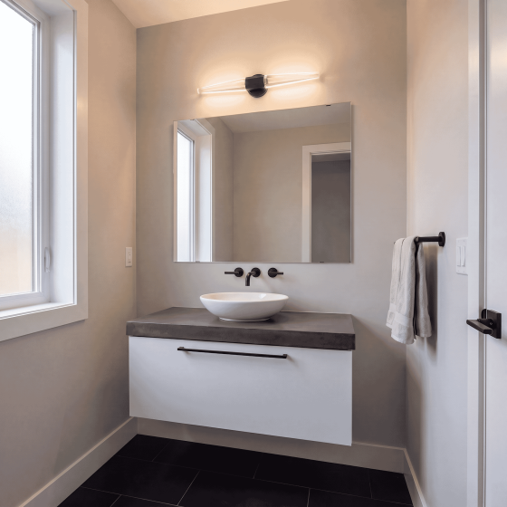 Savoy House Beaumont 1-Light 28" W Vanity Light 8-5204-28-335 in Black Lustre