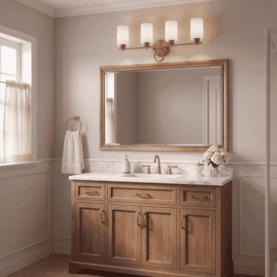 Savoy House Woodbury 4-Light Vanity Lights 8-530-4-322 in Warm Brass