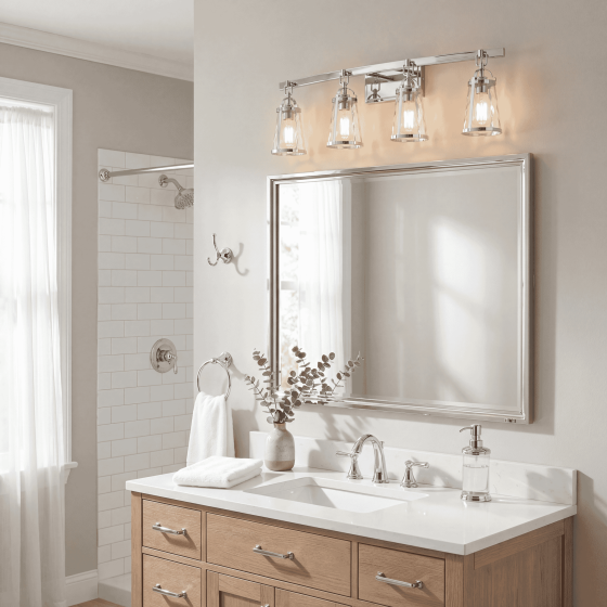 Savoy House Albany 4-Light Vanity Light 8-560-4-11 in Polished Chrome