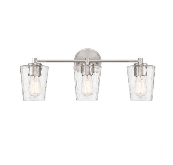 Savoy House Ballas 3-Light Bathroom Vanity Light 8-5606-3 Vanity Lights Savoy House Satin Nickel  