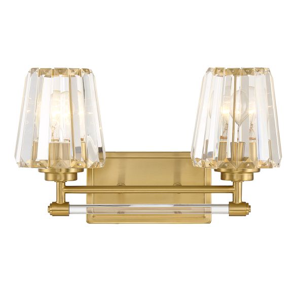Savoy House Garnet 2-Light Vanity Light 8-6001-2-322 in Warm Brass