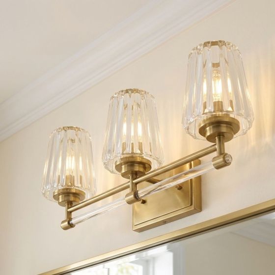 Savoy House Garnet 3-Light Vanity Light 8-6001-3-322 in Warm Brass