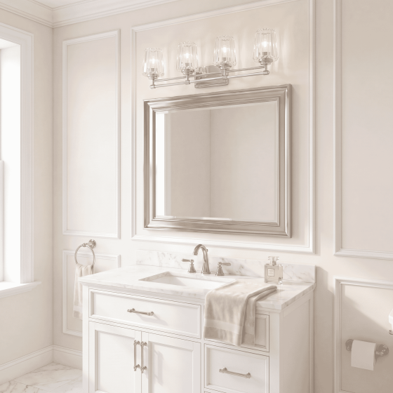 Savoy House Garnet 4-Light Vanity Light 8-6001-4-109 in Polished Nickel
