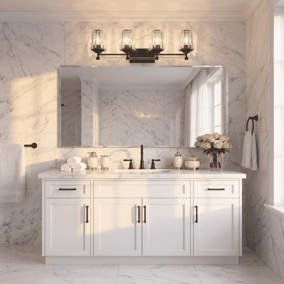 Savoy House Garnet 4-Light Vanity Light 8-6001-4-BK in Matte Black