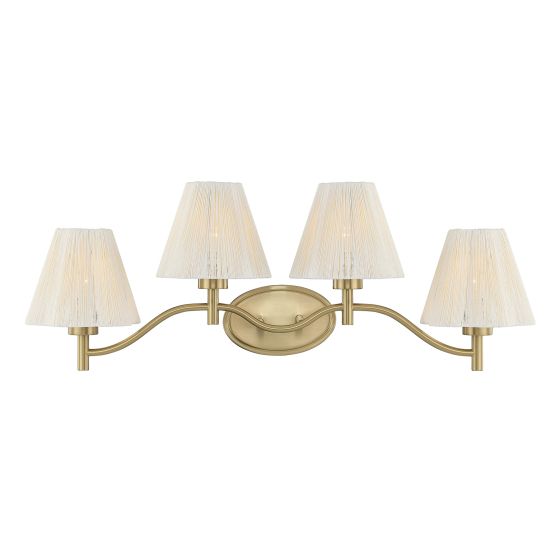 Savoy House Rosa 4-Light Vanity Light 8-6081-4-127 in Noble Brass