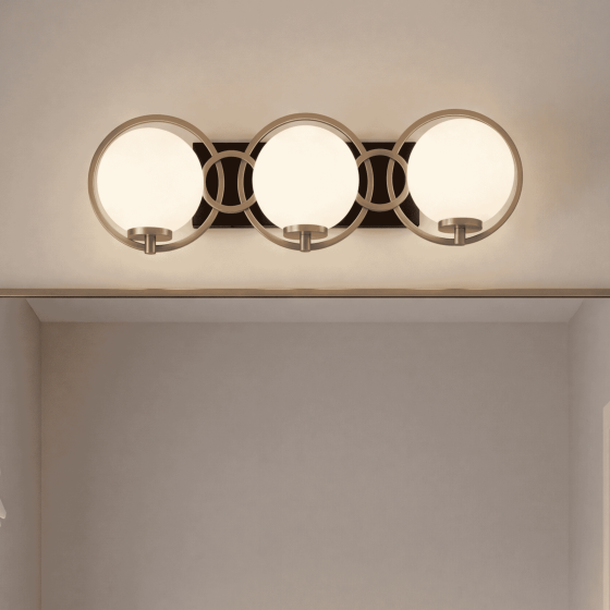 Savoy House Alhambra 4-Light Vanity Light 8-6180-4-143 in Matte Black with Warm Brass