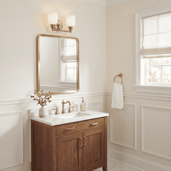 Savoy House Melrose 2-Light Bathroom Vanity Light 8-6836-2-322 in Warm Brass