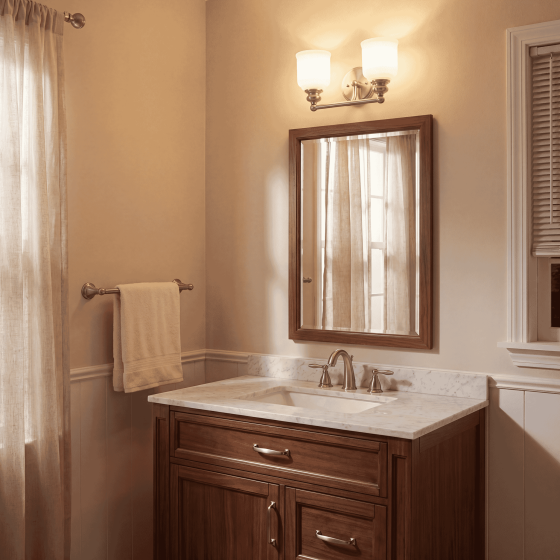 Savoy House Melrose 2-Light Bathroom Vanity Light 8-6836-2-SN in Satin Nickel