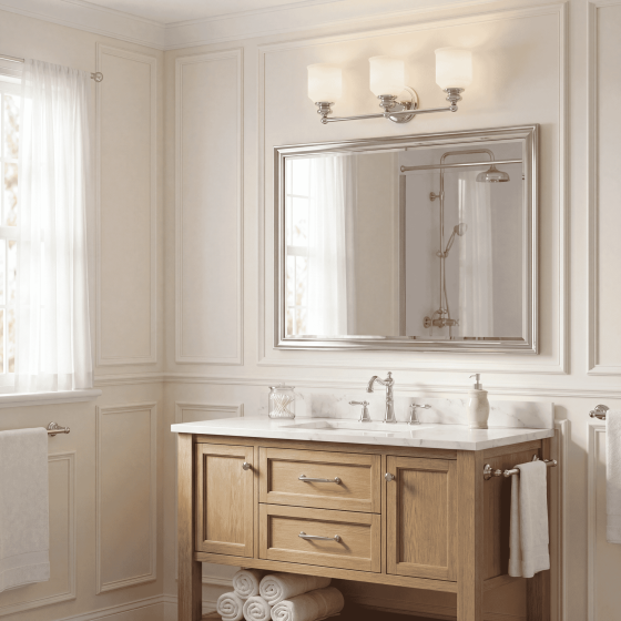 Savoy House Melrose 3-Light Bathroom Vanity Light 8-6836-3-11 in Polished Chrome