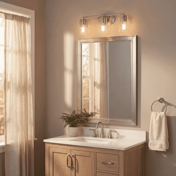 Savoy House Sacremento 3-Light Vanity Light 8-7045-3-SN in Satin Nickel