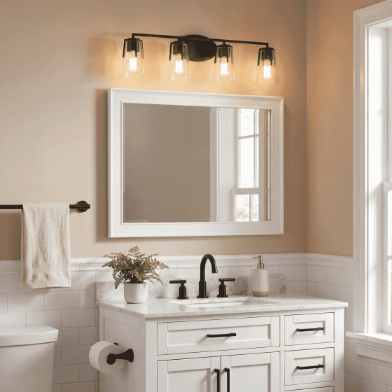 Savoy House Sacremento 4-Light Vanity Light 8-7045-4-BK in Black