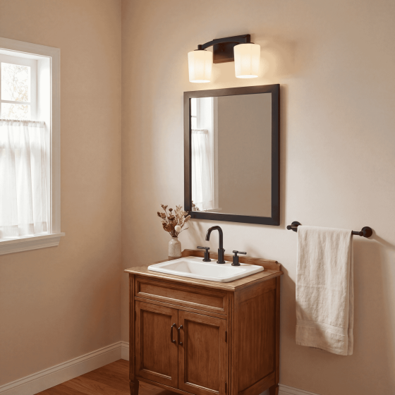 Savoy House Whitney 2-Light Bathroom Vanity Light 8-7710-2-BK in Matte Black