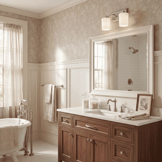 Savoy House Whitney 2-Light Bathroom Vanity Light 8-7710-2-SN in Satin Nickel
