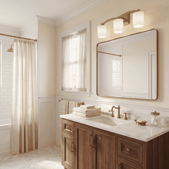 Savoy House Whitney 3-Light Bathroom Vanity Light 8-7710-3-322 in Warm Brass