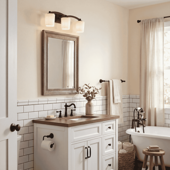 Savoy House Whitney 3-Light Bathroom Vanity Light 8-7710-3-BK in Matte Black