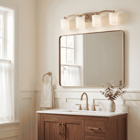 Savoy House Whitney 4-Light Bathroom Vanity Light 8-7710-4-322 in Warm Brass