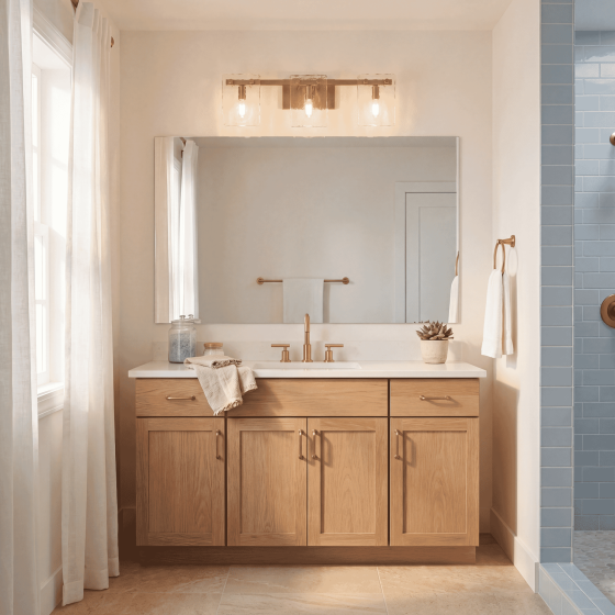 Savoy House Genry 3-Light Vanity Lights 8-8204-3-322 in Warm Brass