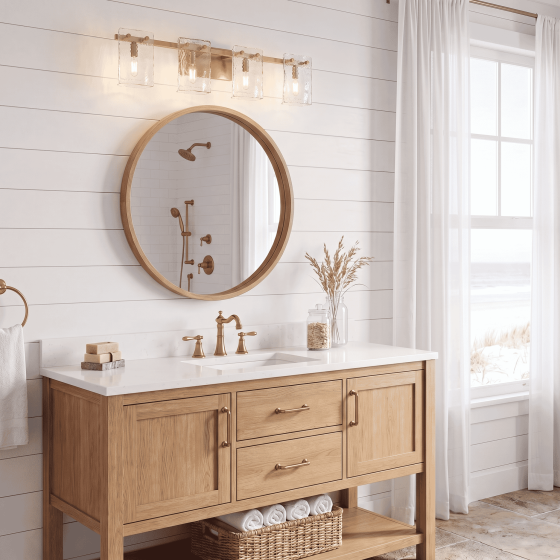 Savoy House Genry 4-Light Vanity Lights 8-8204-4-322 in Warm Brass