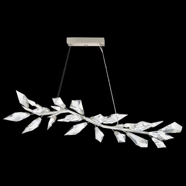 Fine Art Handcrafted Lighting Foret 47.5"W Linear Pendant in Standard Silver Leaf (908340-1ST)