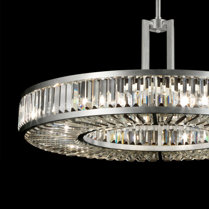 Fine Art Handcrafted Lighting Crystal Enchantment 37"W Round Pendant (Model 812040)