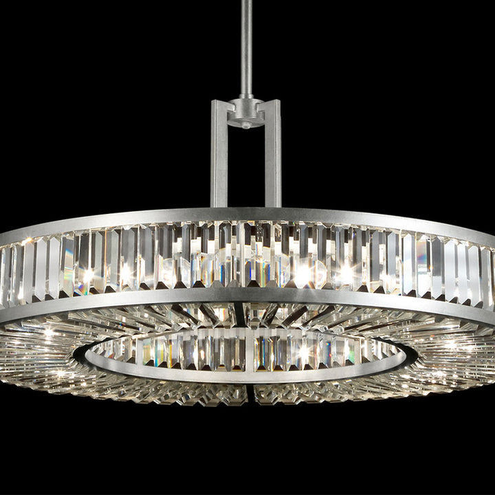 Fine Art Handcrafted Lighting Crystal Enchantment 37"W Round Pendant (Model 812040)