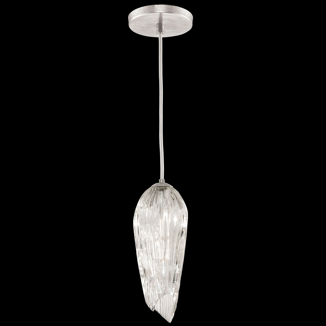 Fine Art Handcrafted Lighting Las Olas 5.5"W Round Drop Light in Standard Silver Leaf (911340-1ST)