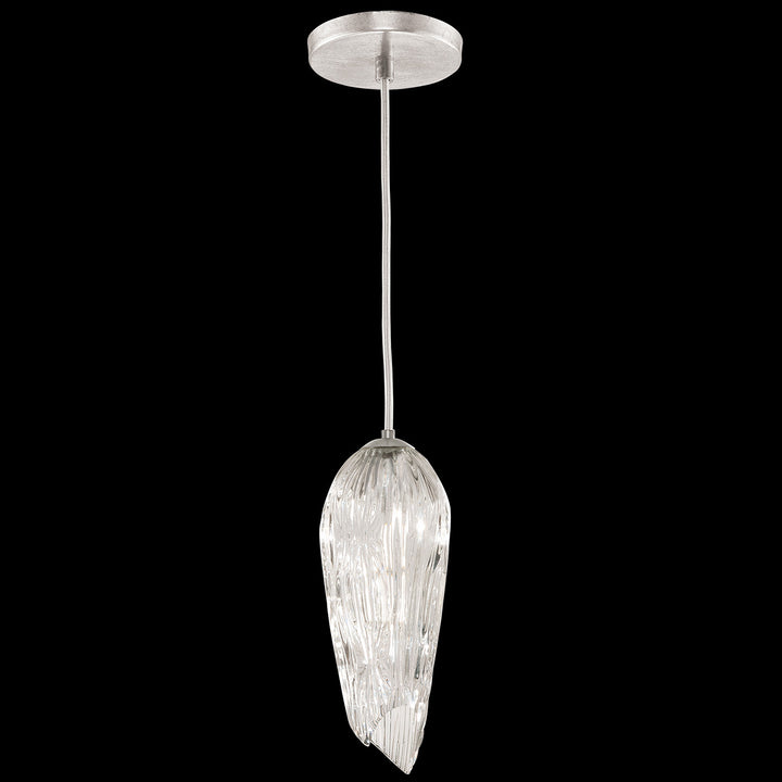Fine Art Handcrafted Lighting Las Olas 5.5"W Round Drop Light in Standard Silver Leaf (911340-1ST)