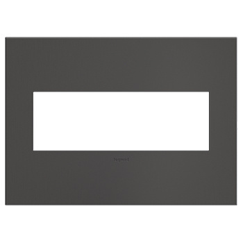 Legrand adorne Brushed Black Nickel 3-Gang wall plate