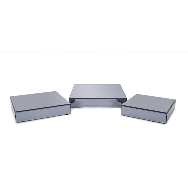Howard Elliott Grigio Mirrored Set of Three Platforms