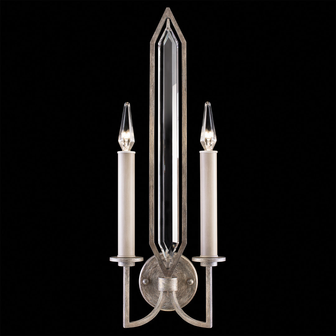 Fine Art Handcrafted Lighting Westminster 24.75"H Sconce in Weathered Brown and Silver Patina (884950-1ST)