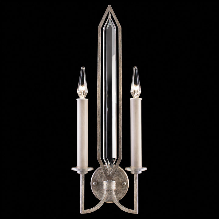 Fine Art Handcrafted Lighting Westminster 24.75"H Sconce in Weathered Brown and Silver Patina (884950-1ST)