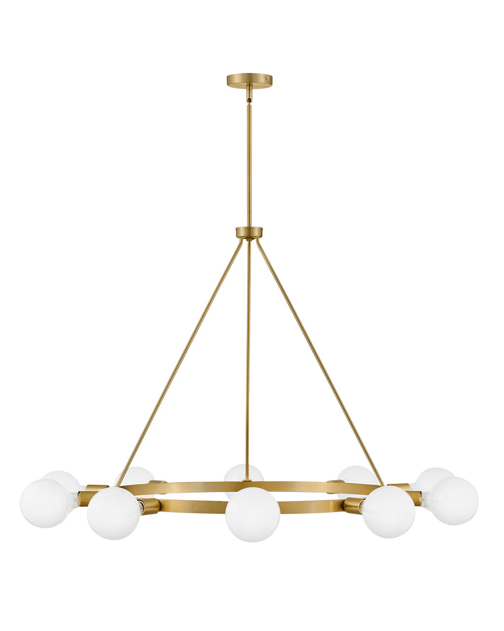 Lark Orla Large Single Tier Chandeliers Lark 36.0x36.0x29.0 Lacquered Brass