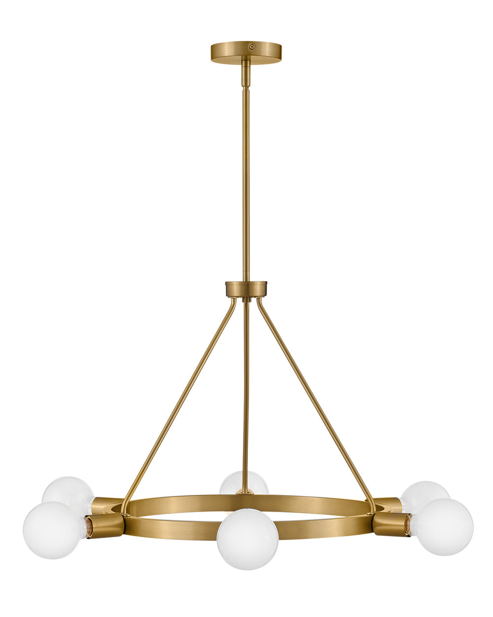 Lark Orla Medium Single Tier Chandeliers Lark 24.0x24.0x17.0 Lacquered Brass 