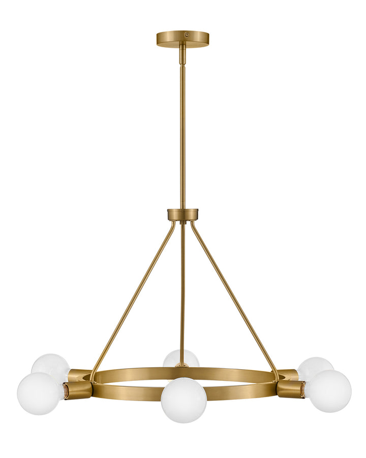 Lark Orla Medium Single Tier Chandeliers Lark 24.0x24.0x17.0 Lacquered Brass