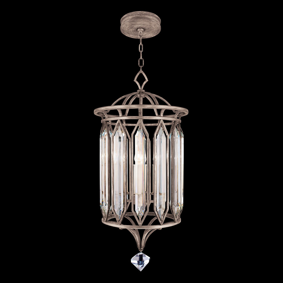 Fine Art Handcrafted Lighting Westminster 14.5"W Round Pendant in Weathered Brown and Silver Patina (885340-1ST)