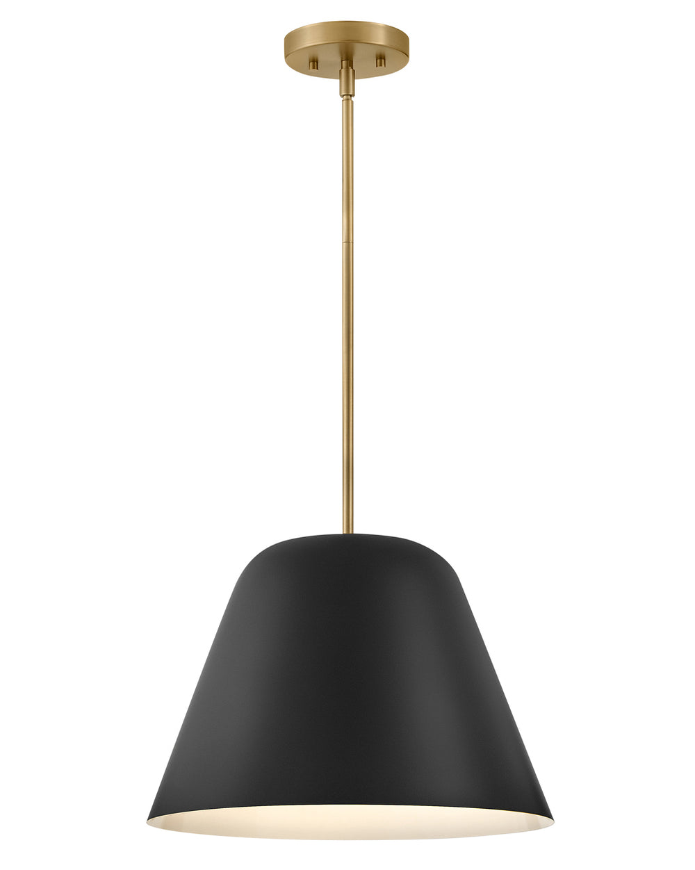 Lark Madi Medium Pendant Pendants Lark Lacquered Brass & Black  