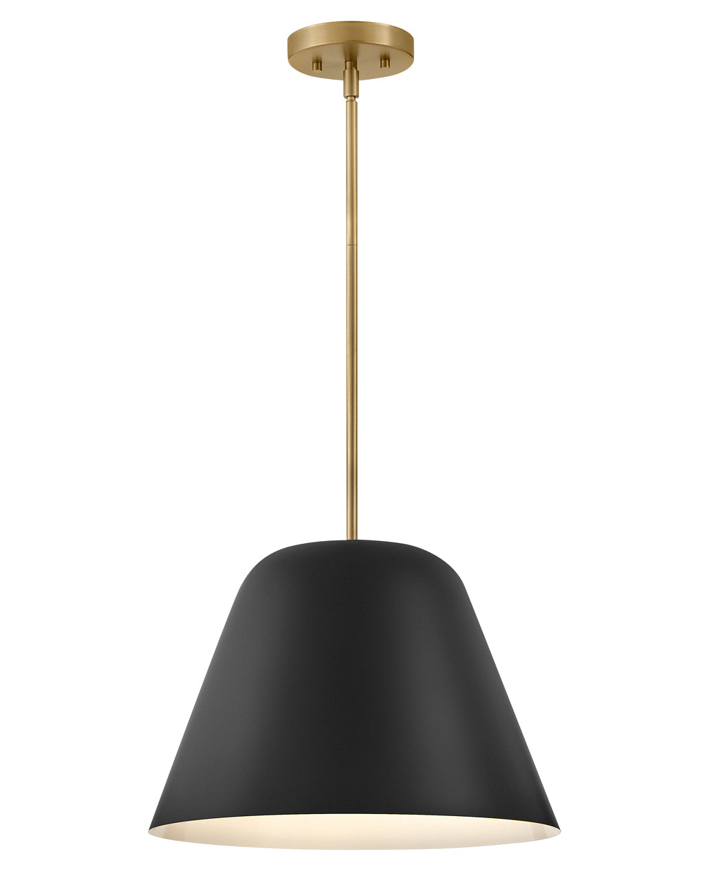 Lark Madi Medium Pendant Pendants Lark Lacquered Brass & Black