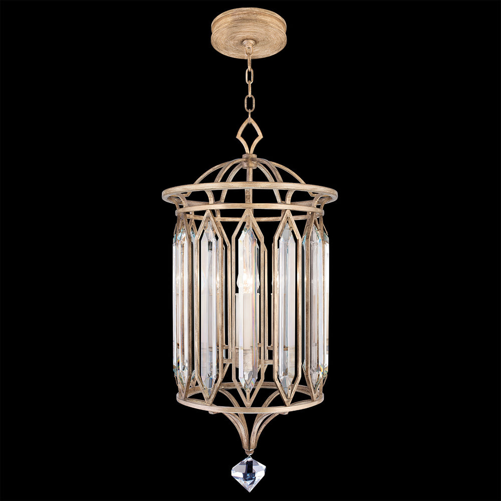 Fine Art Handcrafted Lighting Westminster 14.5"W Round Pendant in Weathered Brown and Gold Patina (885340-2ST)