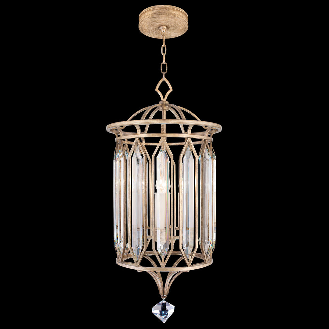 Fine Art Handcrafted Lighting Westminster 14.5"W Round Pendant in Weathered Brown and Gold Patina (885340-2ST)