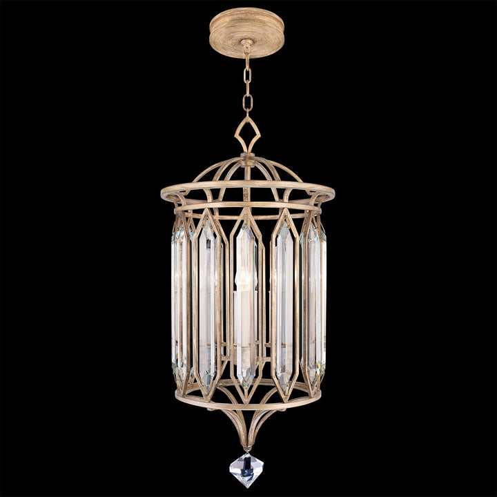 Fine Art Handcrafted Lighting Westminster 14.5"W Round Pendant in Weathered Brown and Gold Patina (885340-2ST)