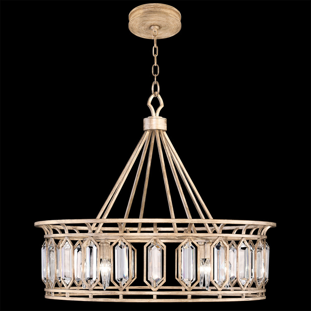 Fine Art Handcrafted Lighting Westminster 30.5"W Round Pendant in Weathered Brown and Gold Patina (885540-2ST)