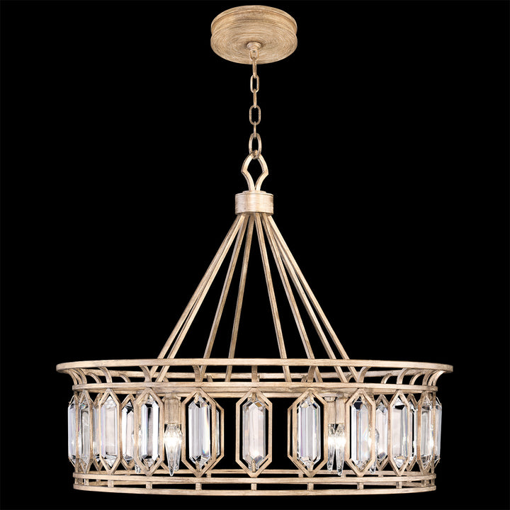 Fine Art Handcrafted Lighting Westminster 30.5"W Round Pendant in Weathered Brown and Gold Patina (885540-2ST)