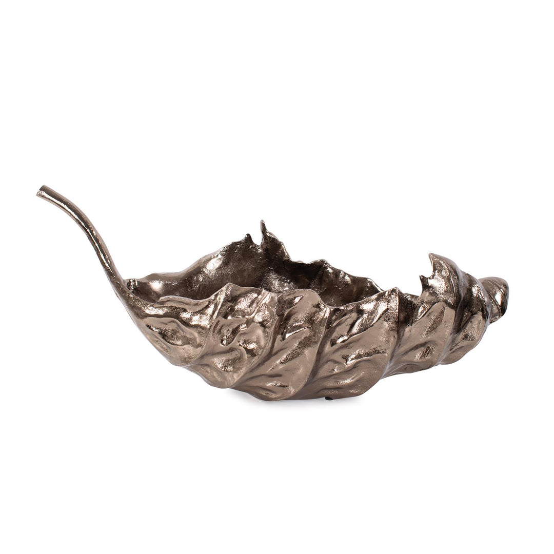 Howard Elliott Aspen Leaf Cast Aluminum Bowl
