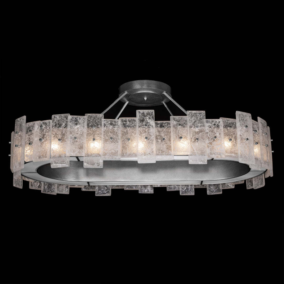Fine Art Handcrafted Lighting Lunea 44"W Oblong Pendant