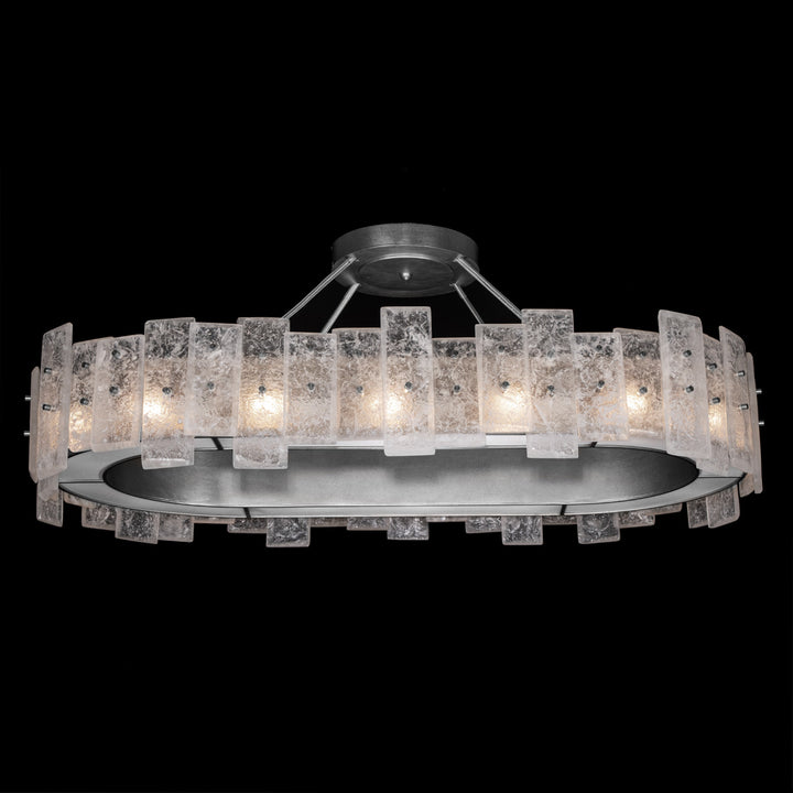 Fine Art Handcrafted Lighting Lunea 44"W Oblong Pendant