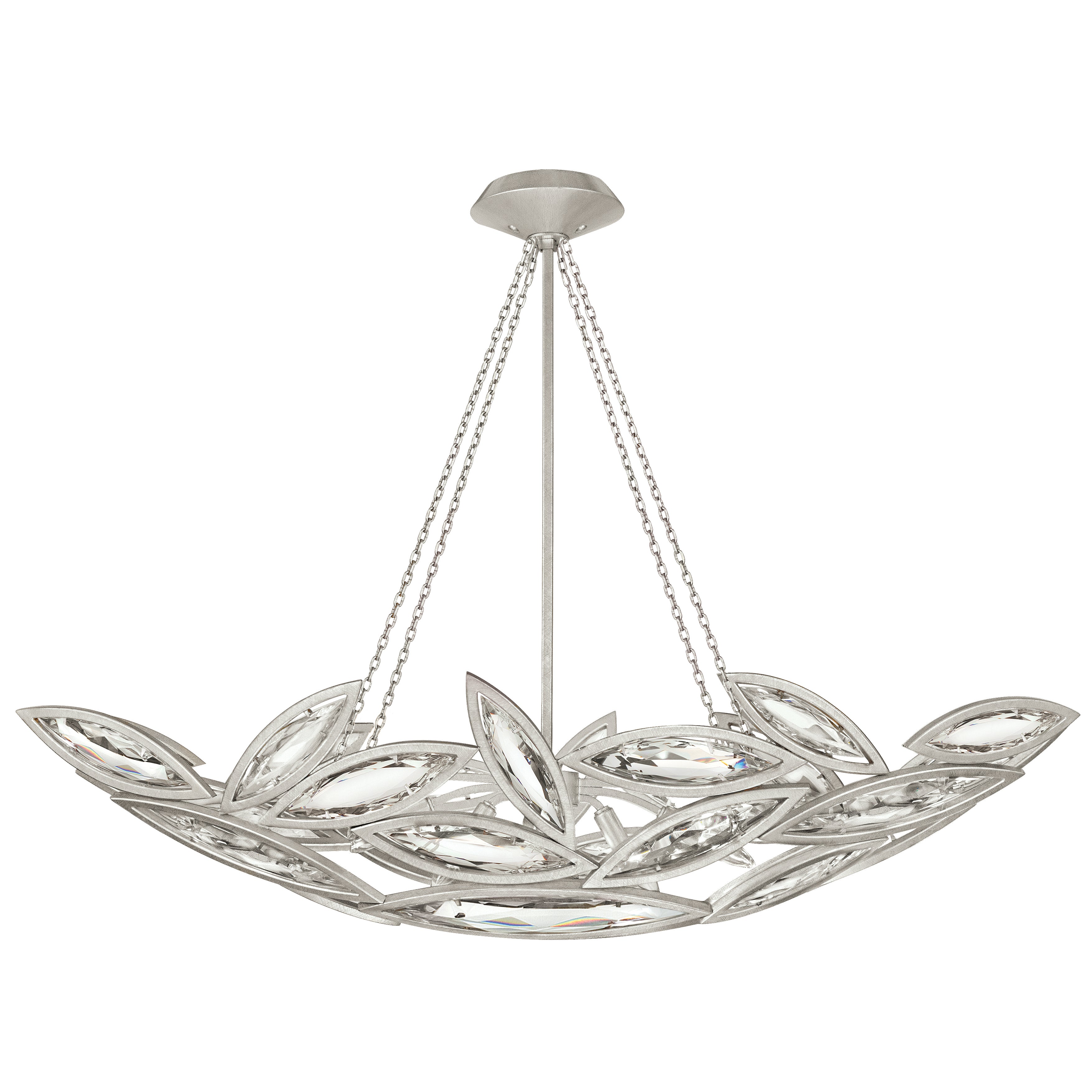Fine Art Handcrafted Lighting Marquise Pendant Pendants Fine Art Handcrafted Lighting Silver  