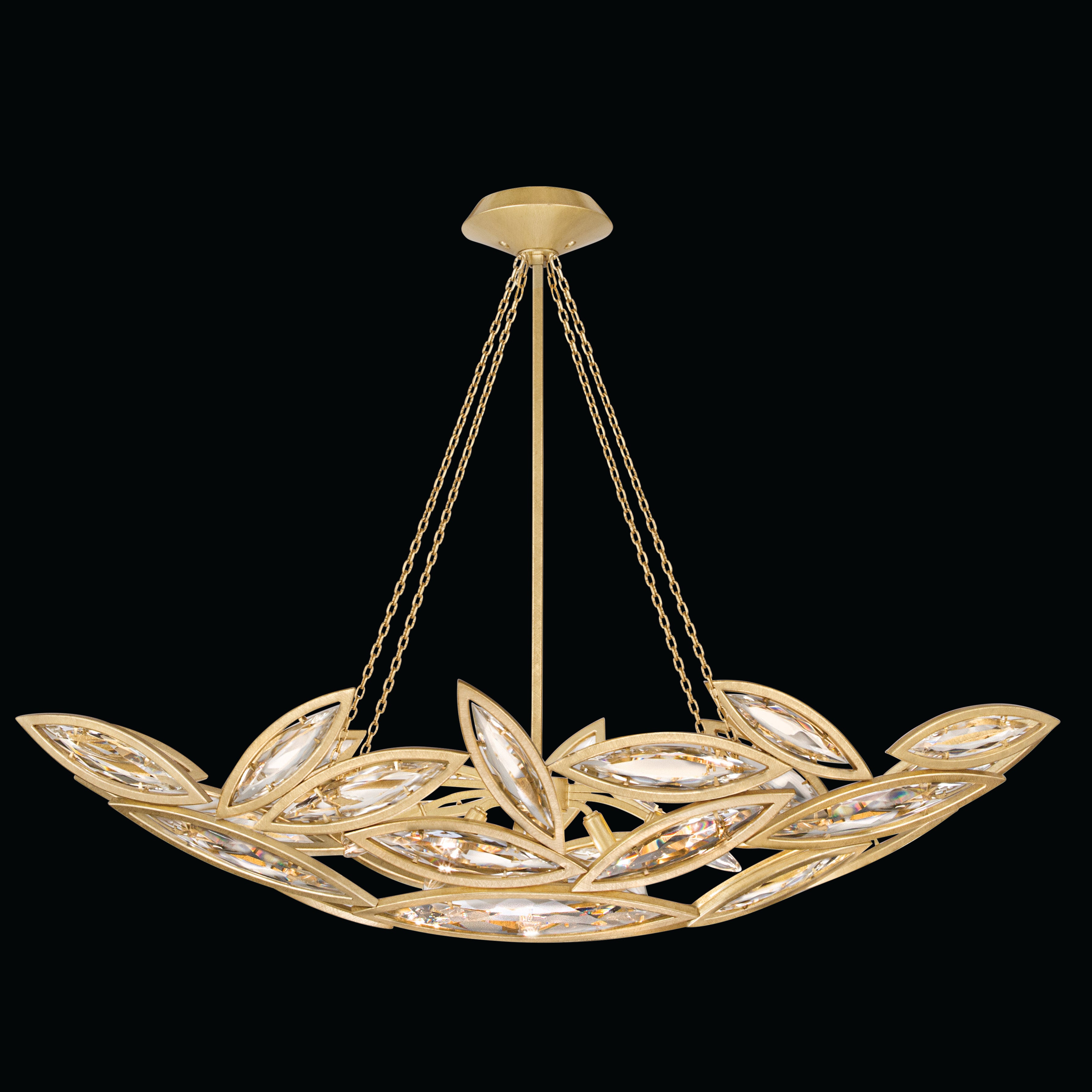 Fine Art Handcrafted Lighting Marquise Pendant Pendants Fine Art Handcrafted Lighting Gold  