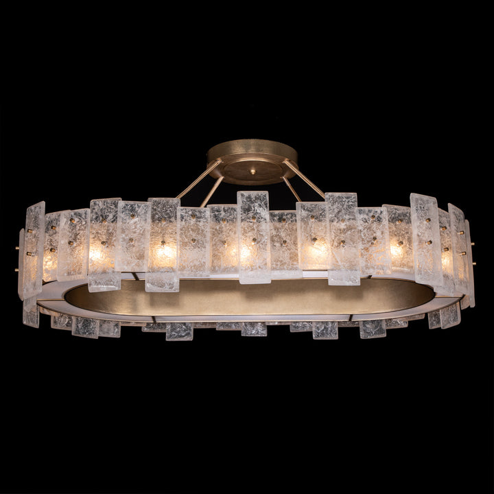 Fine Art Handcrafted Lighting Lunea 44"W Oblong Pendant